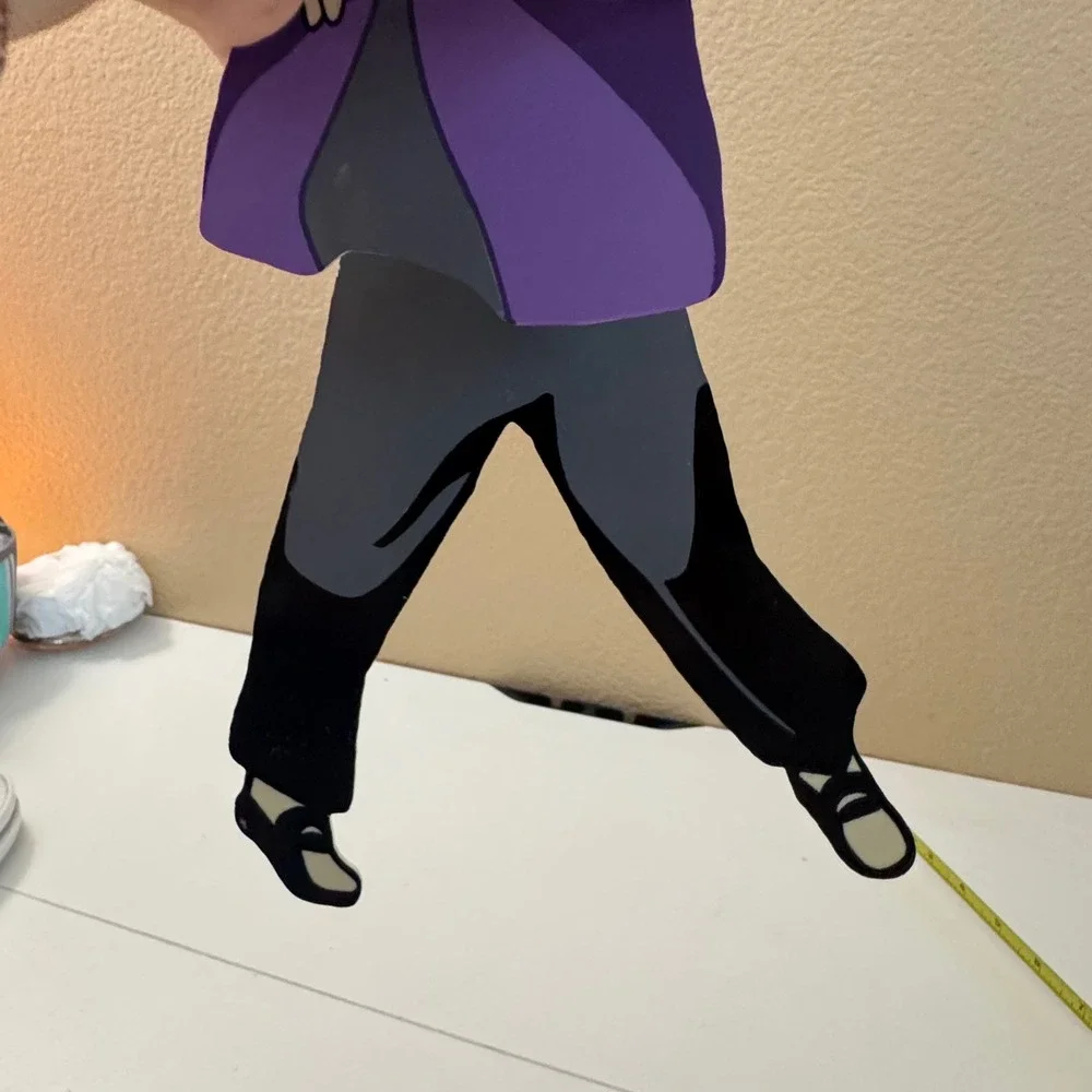 Vintage Elvis Presley Pendulum Wall Clock Purple Suit Dancing Legs Delitone 90's